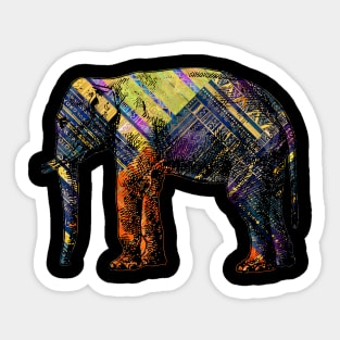 Elephant Tribal Pattern Sticker